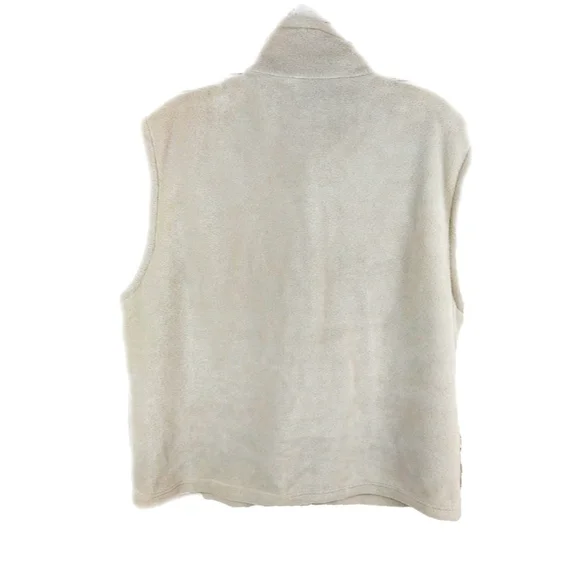 Columbia Men's L Taupe Fleece Full Zip Winter Warm Vest - Picture 8 of 9